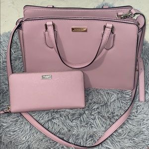 Kate Spade Mauve Purse WITH wallet